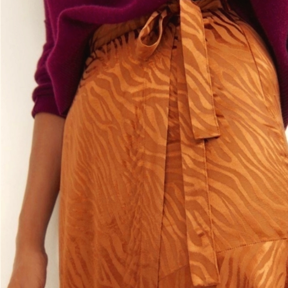 Anthropologie Maeve Tamra Jacquard Wrapped Midi